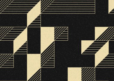 Edward Zajecs 2. Cubo 'nun 1971' deki uygulaması. Esasen 8 taştan oluşan bir Truchet fayans seti ve yerleştirme sanatı illüstrasyonu için kurallar.