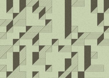 Edward Zajecs 2. Cubo 'nun 1971' deki uygulaması. Esasen 8 taştan oluşan bir Truchet fayans seti ve yerleştirme sanatı illüstrasyonu için kurallar.