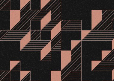 Edward Zajecs 2. Cubo 'nun 1971' deki uygulaması. Esasen 8 taştan oluşan bir Truchet fayans seti ve yerleştirme sanatı illüstrasyonu için kurallar.