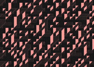 Edward Zajecs 2. Cubo 'nun 1971' deki uygulaması. Esasen 8 taştan oluşan bir Truchet fayans seti ve yerleştirme sanatı illüstrasyonu için kurallar.