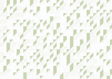 Edward Zajecs 2. Cubo 'nun 1971' deki uygulaması. Esasen 8 taştan oluşan bir Truchet fayans seti ve yerleştirme sanatı illüstrasyonu için kurallar.