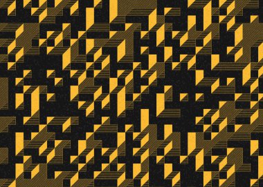 Edward Zajecs 2. Cubo 'nun 1971' deki uygulaması. Esasen 8 taştan oluşan bir Truchet fayans seti ve yerleştirme sanatı illüstrasyonu için kurallar.