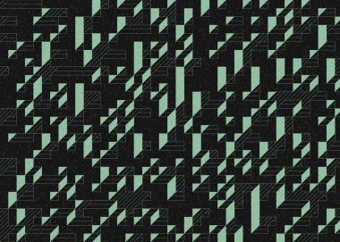 Edward Zajecs 2. Cubo 'nun 1971' deki uygulaması. Esasen 8 taştan oluşan bir Truchet fayans seti ve yerleştirme sanatı illüstrasyonu için kurallar.