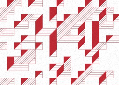 Edward Zajecs 2. Cubo 'nun 1971' deki uygulaması. Esasen 8 taştan oluşan bir Truchet fayans seti ve yerleştirme sanatı illüstrasyonu için kurallar.