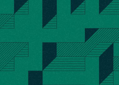 Edward Zajecs 2. Cubo 'nun 1971' deki uygulaması. Esasen 8 taştan oluşan bir Truchet fayans seti ve yerleştirme sanatı illüstrasyonu için kurallar.