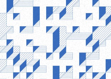 Edward Zajecs 2. Cubo 'nun 1971' deki uygulaması. Esasen 8 taştan oluşan bir Truchet fayans seti ve yerleştirme sanatı illüstrasyonu için kurallar.