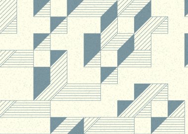 Edward Zajecs 2. Cubo 'nun 1971' deki uygulaması. Esasen 8 taştan oluşan bir Truchet fayans seti ve yerleştirme sanatı illüstrasyonu için kurallar.