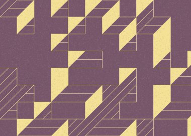 Edward Zajecs 2. Cubo 'nun 1971' deki uygulaması. Esasen 8 taştan oluşan bir Truchet fayans seti ve yerleştirme sanatı illüstrasyonu için kurallar.