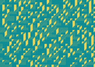 Edward Zajecs 2. Cubo 'nun 1971' deki uygulaması. Esasen 8 taştan oluşan bir Truchet fayans seti ve yerleştirme sanatı illüstrasyonu için kurallar.