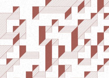 Edward Zajecs 2. Cubo 'nun 1971' deki uygulaması. Esasen 8 taştan oluşan bir Truchet fayans seti ve yerleştirme sanatı illüstrasyonu için kurallar.