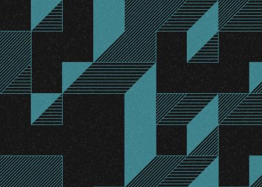 Edward Zajecs 2. Cubo 'nun 1971' deki uygulaması. Esasen 8 taştan oluşan bir Truchet fayans seti ve yerleştirme sanatı illüstrasyonu için kurallar.