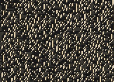 Edward Zajecs 2. Cubo 'nun 1971' deki uygulaması. Esasen 8 taştan oluşan bir Truchet fayans seti ve yerleştirme sanatı illüstrasyonu için kurallar.