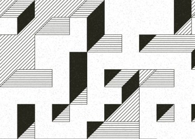 Edward Zajecs 2. Cubo 'nun 1971' deki uygulaması. Esasen 8 taştan oluşan bir Truchet fayans seti ve yerleştirme sanatı illüstrasyonu için kurallar.