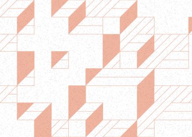 Edward Zajecs 2. Cubo 'nun 1971' deki uygulaması. Esasen 8 taştan oluşan bir Truchet fayans seti ve yerleştirme sanatı illüstrasyonu için kurallar.