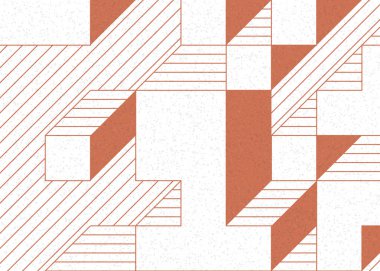 Edward Zajecs 2. Cubo 'nun 1971' deki uygulaması. Esasen 8 taştan oluşan bir Truchet fayans seti ve yerleştirme sanatı illüstrasyonu için kurallar.