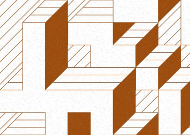 Edward Zajecs 2. Cubo 'nun 1971' deki uygulaması. Esasen 8 taştan oluşan bir Truchet fayans seti ve yerleştirme sanatı illüstrasyonu için kurallar.