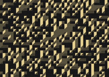 Edward Zajecs 2. Cubo 'nun 1971' deki uygulaması. Esasen 8 taştan oluşan bir Truchet fayans seti ve yerleştirme sanatı illüstrasyonu için kurallar.