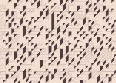 Edward Zajecs 2. Cubo 'nun 1971' deki uygulaması. Esasen 8 taştan oluşan bir Truchet fayans seti ve yerleştirme sanatı illüstrasyonu için kurallar.