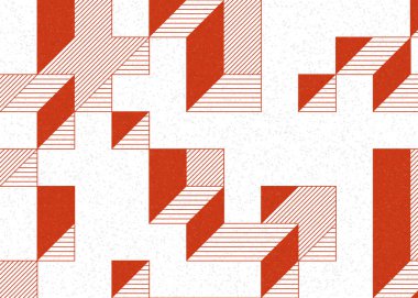 Edward Zajecs 2. Cubo 'nun 1971' deki uygulaması. Esasen 8 taştan oluşan bir Truchet fayans seti ve yerleştirme sanatı illüstrasyonu için kurallar.