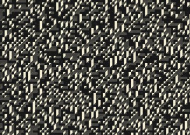 Edward Zajecs 2. Cubo 'nun 1971' deki uygulaması. Esasen 8 taştan oluşan bir Truchet fayans seti ve yerleştirme sanatı illüstrasyonu için kurallar.