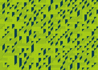 Edward Zajecs 2. Cubo 'nun 1971' deki uygulaması. Esasen 8 taştan oluşan bir Truchet fayans seti ve yerleştirme sanatı illüstrasyonu için kurallar.