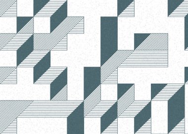 Edward Zajecs 2. Cubo 'nun 1971' deki uygulaması. Esasen 8 taştan oluşan bir Truchet fayans seti ve yerleştirme sanatı illüstrasyonu için kurallar.