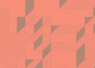 Edward Zajecs 2. Cubo 'nun 1971' deki uygulaması. Esasen 8 taştan oluşan bir Truchet fayans seti ve yerleştirme sanatı illüstrasyonu için kurallar.