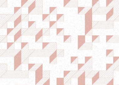 Edward Zajecs 2. Cubo 'nun 1971' deki uygulaması. Esasen 8 taştan oluşan bir Truchet fayans seti ve yerleştirme sanatı illüstrasyonu için kurallar.