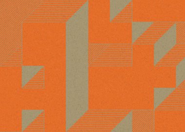 Edward Zajecs 2. Cubo 'nun 1971' deki uygulaması. Esasen 8 taştan oluşan bir Truchet fayans seti ve yerleştirme sanatı illüstrasyonu için kurallar.