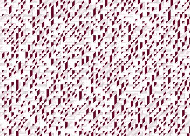 Edward Zajecs 2. Cubo 'nun 1971' deki uygulaması. Esasen 8 taştan oluşan bir Truchet fayans seti ve yerleştirme sanatı illüstrasyonu için kurallar.