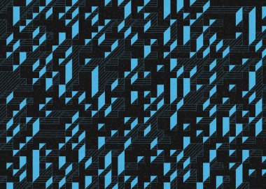 Edward Zajecs 2. Cubo 'nun 1971' deki uygulaması. Esasen 8 taştan oluşan bir Truchet fayans seti ve yerleştirme sanatı illüstrasyonu için kurallar.