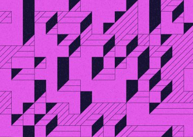 Edward Zajecs 2. Cubo 'nun 1971' deki uygulaması. Esasen 8 taştan oluşan bir Truchet fayans seti ve yerleştirme sanatı illüstrasyonu için kurallar.