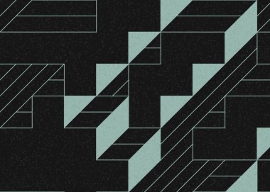 Edward Zajecs 2. Cubo 'nun 1971' deki uygulaması. Esasen 8 taştan oluşan bir Truchet fayans seti ve yerleştirme sanatı illüstrasyonu için kurallar.