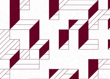 Edward Zajecs 2. Cubo 'nun 1971' deki uygulaması. Esasen 8 taştan oluşan bir Truchet fayans seti ve yerleştirme sanatı illüstrasyonu için kurallar.