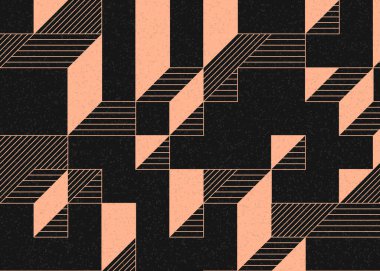 Edward Zajecs 2. Cubo 'nun 1971' deki uygulaması. Esasen 8 taştan oluşan bir Truchet fayans seti ve yerleştirme sanatı illüstrasyonu için kurallar.