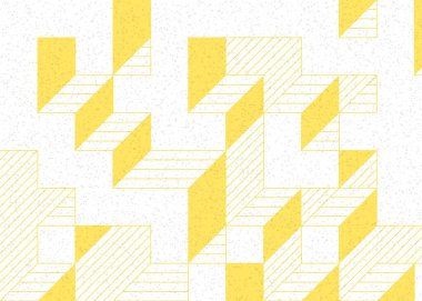 Edward Zajecs 2. Cubo 'nun 1971' deki uygulaması. Esasen 8 taştan oluşan bir Truchet fayans seti ve yerleştirme sanatı illüstrasyonu için kurallar.