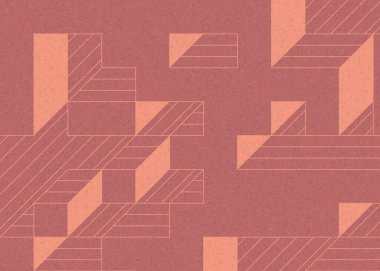 Edward Zajecs 2. Cubo 'nun 1971' deki uygulaması. Esasen 8 taştan oluşan bir Truchet fayans seti ve yerleştirme sanatı illüstrasyonu için kurallar.