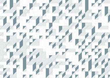 Edward Zajecs 2. Cubo 'nun 1971' deki uygulaması. Esasen 8 taştan oluşan bir Truchet fayans seti ve yerleştirme sanatı illüstrasyonu için kurallar.