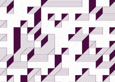 Edward Zajecs 2. Cubo 'nun 1971' deki uygulaması. Esasen 8 taştan oluşan bir Truchet fayans seti ve yerleştirme sanatı illüstrasyonu için kurallar.