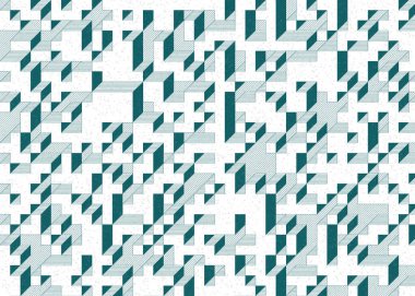 Edward Zajecs 2. Cubo 'nun 1971' deki uygulaması. Esasen 8 taştan oluşan bir Truchet fayans seti ve yerleştirme sanatı illüstrasyonu için kurallar.