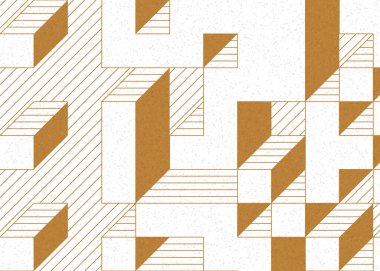 Edward Zajecs 2. Cubo 'nun 1971' deki uygulaması. Esasen 8 taştan oluşan bir Truchet fayans seti ve yerleştirme sanatı illüstrasyonu için kurallar.