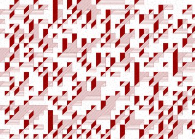 Edward Zajecs 2. Cubo 'nun 1971' deki uygulaması. Esasen 8 taştan oluşan bir Truchet fayans seti ve yerleştirme sanatı illüstrasyonu için kurallar.