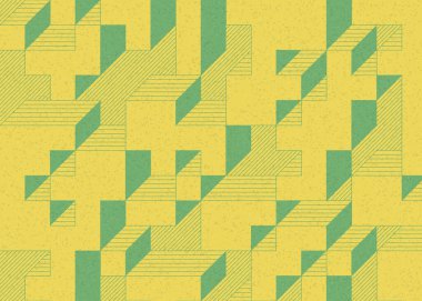 Edward Zajecs 2. Cubo 'nun 1971' deki uygulaması. Esasen 8 taştan oluşan bir Truchet fayans seti ve yerleştirme sanatı illüstrasyonu için kurallar.