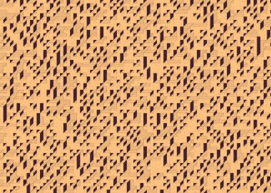 Edward Zajecs 2. Cubo 'nun 1971' deki uygulaması. Esasen 8 taştan oluşan bir Truchet fayans seti ve yerleştirme sanatı illüstrasyonu için kurallar.