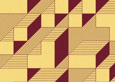 Edward Zajecs 2. Cubo 'nun 1971' deki uygulaması. Esasen 8 taştan oluşan bir Truchet fayans seti ve yerleştirme sanatı illüstrasyonu için kurallar.