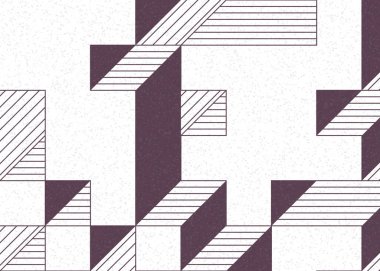 Edward Zajecs 2. Cubo 'nun 1971' deki uygulaması. Esasen 8 taştan oluşan bir Truchet fayans seti ve yerleştirme sanatı illüstrasyonu için kurallar.