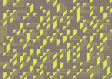 Edward Zajecs 2. Cubo 'nun 1971' deki uygulaması. Esasen 8 taştan oluşan bir Truchet fayans seti ve yerleştirme sanatı illüstrasyonu için kurallar.