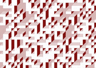 Edward Zajecs 2. Cubo 'nun 1971' deki uygulaması. Esasen 8 taştan oluşan bir Truchet fayans seti ve yerleştirme sanatı illüstrasyonu için kurallar.