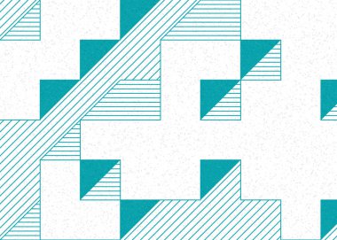 Edward Zajecs 2. Cubo 'nun 1971' deki uygulaması. Esasen 8 taştan oluşan bir Truchet fayans seti ve yerleştirme sanatı illüstrasyonu için kurallar.