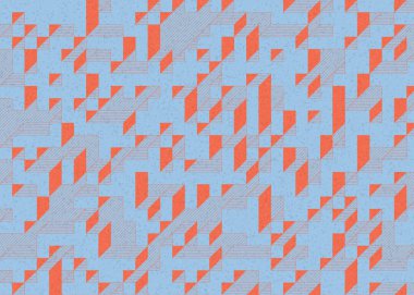 Edward Zajecs 2. Cubo 'nun 1971' deki uygulaması. Esasen 8 taştan oluşan bir Truchet fayans seti ve yerleştirme sanatı illüstrasyonu için kurallar.